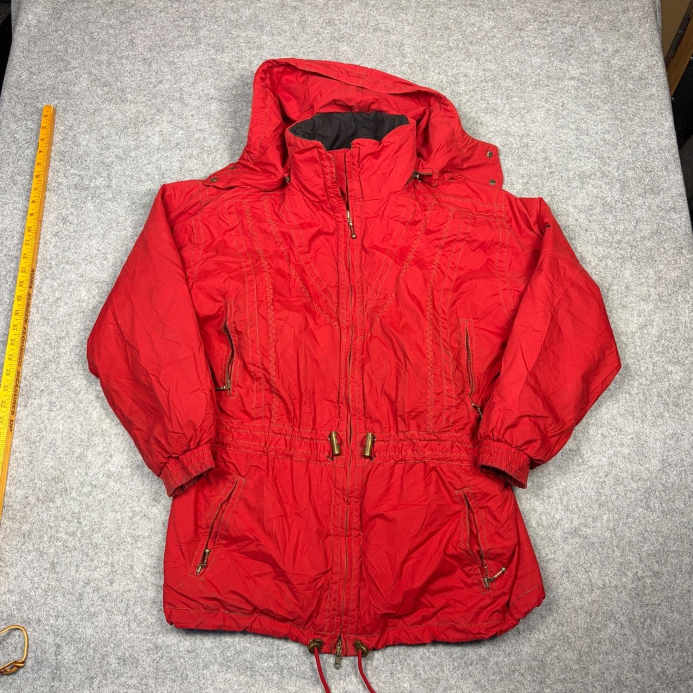 Jeunesse by Couloir Vintage Red Ski Jacket Hooded Winter Parka Women Size 10